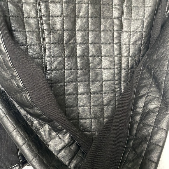 Forever 21 Faux Leather Stud Black Jacket Coat S Gold Tone Hardware Zipper - Picture 8 of 8